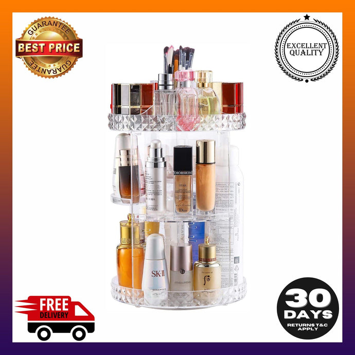 V-HANVER Acrylic Makeup Organizer Cosmetic Storage and Vanity Perfume Organizer - 
