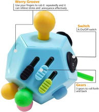 Load image into Gallery viewer, VCOSTORE 12 Sides Fidget Cube Dodecagon Fidget Toy Dice Stress Anxiety Relief - 
