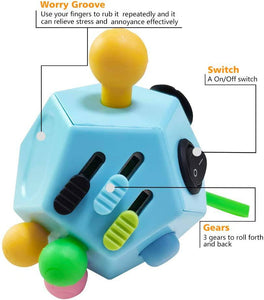 VCOSTORE 12 Sides Fidget Cube Dodecagon Fidget Toy Dice Stress Anxiety Relief - 