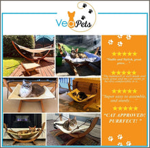 Load image into Gallery viewer, Vea pets Luxury Cat Hammock - Large Soft Plush Bed - 
