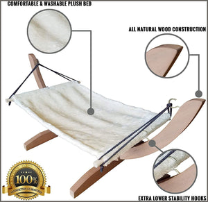 Vea pets Luxury Cat Hammock - Large Soft Plush Bed - 