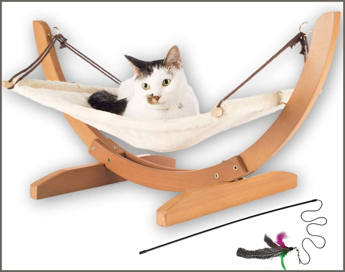 Vea pets Luxury Cat Hammock - Large Soft Plush Bed - 