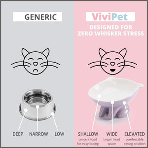 ViviPet Q Bowls and Big Head Water Bowl for Cat and Dog - 