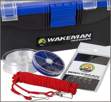 Load image into Gallery viewer, Wakeman Fishing Single Tray Tackle Box 55 Pc Tackle Kit - 
