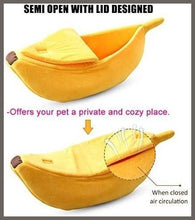 Load image into Gallery viewer, WarmShe Pet Cat Bed House Cute Banana, Warm Soft Punny Dogs Sofa - 
