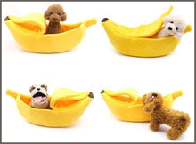 Load image into Gallery viewer, WarmShe Pet Cat Bed House Cute Banana, Warm Soft Punny Dogs Sofa - 
