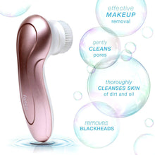 Load image into Gallery viewer, Waterproof Facial Cleansing Spin Brush Set with 3 Exfoliating Brush Heads - 
