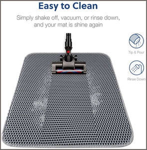 WePet Cat Litter Mat, Kitty Litter Trapping Mat, Large Size, Honeycomb Double Layer - 