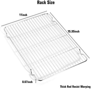 Wildone Baking Sheet & Cooling Rack Set [2 Sheets + 2 Racks], Stainless Steel - 