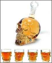 Load image into Gallery viewer, Wine Decanter Set Skull Carafe with Stopper, Set of 5 - 
