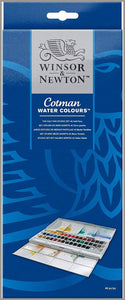 Winsor & Newton Cotman Water Colour Paint Deluxe Sketchers' Pocket Box, Set of 16, Half Pans 45 Half Pans - 