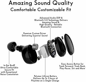 Wireless BudZ OontZ True Bluetooth  Earbuds USA - 