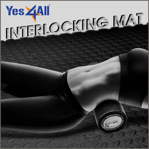 Yes4All Interlocking Exercise Foam Mats – Interlocking Floor Mats for Gym Equipment – Eva Interlocking Floor Tiles - 