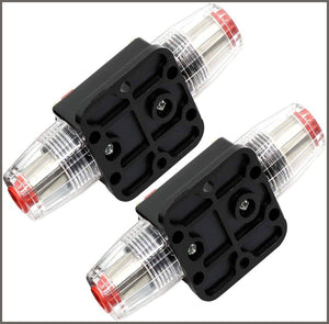 ZOOKOTO 2 Pcs 12V-24V DC Fuse Holder 100A,Inline Circuit Breaker with reset button - 