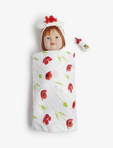 My F.A.O Doll Poppy-print Sleeping Bag and Toy Doll 31.75cm - 